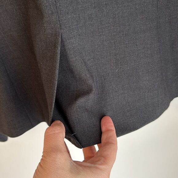 Calvin Klein Women Charcoal gray Blazer suit jacket work professional size 14 - Picture 11 of 11